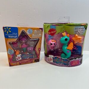 LALALOOPSY Lalaoopsies mini mermaid treasure doll & mini sea squirt seahorse toy